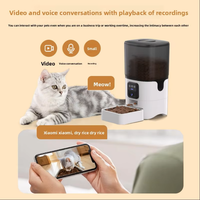 Distributeur automatique de nourriture pour chat WiFi avec vision nocturne, 6L, audio bidirectionnel, minuterie via application, adapté aux aliments lyophilisés, bol en acier inoxydable 304