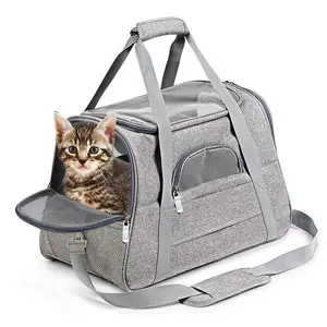 köpek taşıyıcı kafes orta Suppliers-Yeni köpek taşıyıcı sırt çantası kedi küçük köpek taşıma çantası Pet taşıma kutusu köpek seyahat çantası havayolu onaylı Headbag kediler için