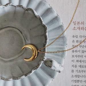 <span class=keywords><strong>Collier</strong></span> pendentif en forme de croissant de <span class=keywords><strong>lune</strong></span> inversé en acier inoxydable plaqué or 18 carats de haute qualité, imperméable et sans ternissement, pour femmes - Product Image 2