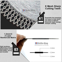 Lame diamantée en céramique super mince de 4,5in 115mm Lames de scie à carreaux rondes humides/sèches pour meuleuse d'angle pour couper le granit et le béton