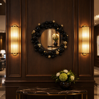 Miroir Bocadolobo Balloon, miroir décoratif en acier inoxydable de style italien de luxe, miroir d'entrée haut de gamme de designer