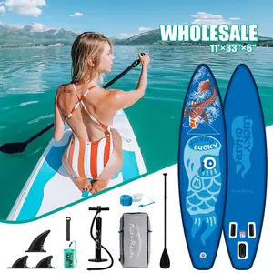 Funwater, venta al por mayor, 11 ', Tabla de paddle inflable, tabla de surf suave, Wakeboard, surf, adultos, niños, tablas de sup