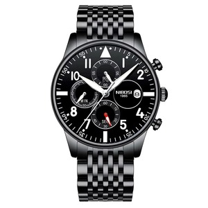 Reloj de Pulsera de Cuarzo de Lujo para Hombre Drioshipping 2368, Cronógrafo, Correa de Cuero, Cristal Ronda, Elegante Reloj de Negocios - Product Image 2