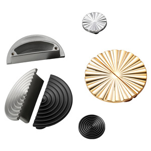 Lgcdis Furniture Cabinet Handles Plastic Semi Circular Drawer <b>Knobs</b> Minimalist Design Easy Installation - Product Image 3