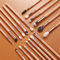 Ensemble de 28 pinceaux de maquillage multifonctionnels pour le visage, pinceau correcteur, pinceau à raser, poils synthétiques, rose nude, or rose, outils cosmétiques pour