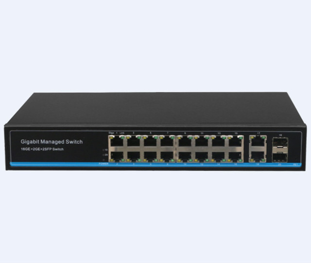 20 Ports 18 RJ45 2 SFP 10 100 1000mbps Smart Network Gigabit Webpage Managed Switch