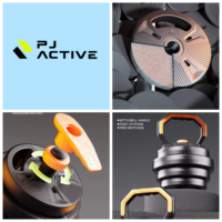 PINJIAN Logo Personnalisé 3-en-1 Haltères, Barbell et Kettlebell, Ensemble Réglable de 10 à 40 kg