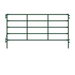 Panneau de clôture extérieur Huake en acier galvanisé durable de style européen de 6 pieds de haut avec installation vidéo pour le bétail et l'agriculture - Product Image 1