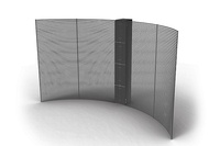 Cp15.625-15.625 L'affichage visuel mené imperméable extérieur de rideau a mené l'installation fixe de toile de fond d'étape de rideau