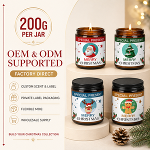Ensemble de bougies parfumées de Noël en marque blanche, lot de <span class=keywords><strong>4</strong></span>, bougies en pot, MOQ flexible, fournisseur de cadeaux <span class=keywords><strong>d</strong></span>'entreprise - Product Image 3