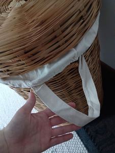 Geometric Pattern Canvas <b>Laundry</b> Bags Carrying Handles Drawstring Closure Machine-Washable Hamper Liner Replacement Basket Liner - Product Image 6