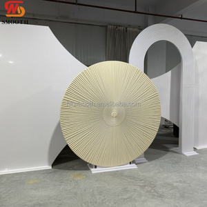 ฉากหลังงานแต่งงานปี 2026 แบบใหม่ หนา รูปทรงกลม ทำจาก PVC อะคริลิก  แผงมีลาย  ประกอบด้วยหลายชิ้น  ตกแต่งเวทีงานอีเว้นท์ - Product Image 2