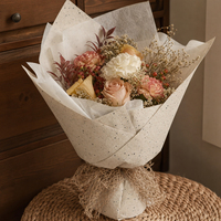 Papier d'emballage floral texturé marron naturel fait main en gros, papier cadeau pour fleuriste, fournitures pour fleuristes