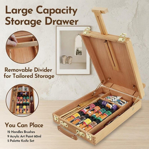 Caja <span class=keywords><strong>de</strong></span> Madera para Artistas, Caja <span class=keywords><strong>de</strong></span> Dibujo Portátil, Soporte <span class=keywords><strong>de</strong></span> <span class=keywords><strong>Pintura</strong></span> <span class=keywords><strong>de</strong></span> Escritorio, Almacenamiento <span class=keywords><strong>de</strong></span> Arte, Equipo <span class=keywords><strong>de</strong></span> Estudio <span class=keywords><strong>de</strong></span> Arte, Caballete <span class=keywords><strong>de</strong></span> <span class=keywords><strong>Pintura</strong></span> para Aula - Product Image 6
