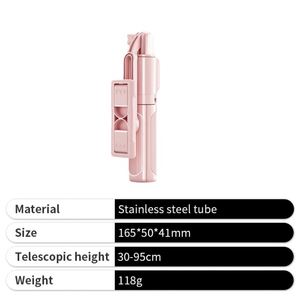 Pink Color Selfie Stick Custom Mini Foldable Mobile Phone Selfie Stick Tripod with Light - Product Image 4
