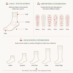 Customizable Yoga <b>Socks</b> Women Grip <b>Socks</b> Non Slip <b>Socks</b> Pilates <b>Socks</b> Custom Design Crew <b>Socks</b> with Logo Cotton Athletic <b>Socks</b> - Product Image 4