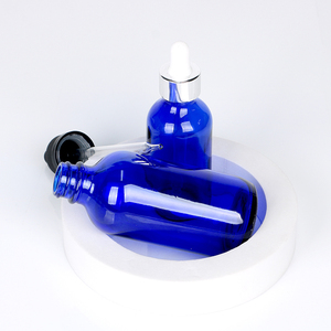 20ml 50ml 100ml Luxury Blue Boston <b>bottle</b> Customized Essential Oil <b>Bottle</b> For Cosmetics Container <b>Empty</b> With Rubber Dropper - Product Image 5