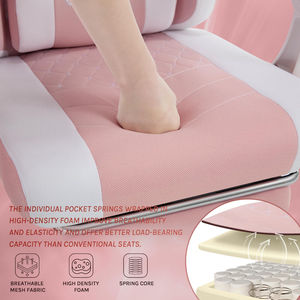 Échantillon Gratuit Chaise de Bureau Gaming <span class=keywords><strong>Recaro</strong></span> Rose et Blanche avec Accoudoirs pour Ordinateur, Base Large, Étiquette Privée, 1 pièce - Product Image 3