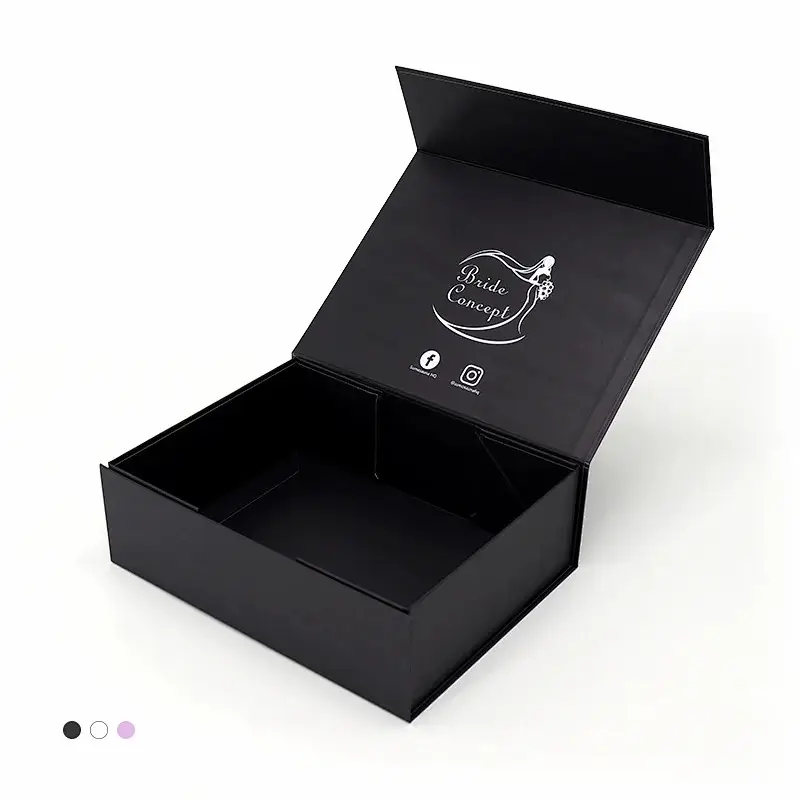 Caja de cartón plegable para Crema de cuidado de la piel, embalaje magnético único de lujo para regalo