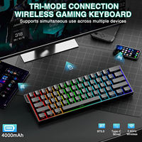Clavier de jeu AULA MINI60 HE Pro 60% à effet Hall magnétique, 8K Polling, RT 0,01 mm, Tri-mode, RGB, PBT, touches latérales imprimées