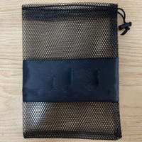 Mode personnalisée, équipement de protection pour le sport, pochette de sac portable en filet noir pour le stockage des emballages