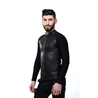 DIVESTAR Jaket Neoprene Kulit Halus Ritsleting Depan, Jaket Lengan Panjang Tahan Air 1.5MM 2MM Kustom