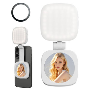 2025 Portable LED miroir de poche haute puissance extérieur maquillage Studio éclairage photographique tendance Tofu remplissage lumière métal matériel - Product Image 1