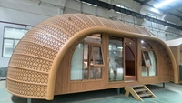 Maisonnette Modulaire Préfabriquée Mignonne et Compacte, Portable pour l'Extérieur, Mini-Maison au Design Moderne, Cadre en Aluminium, Villa Étanche, Bureau, Design Graphique