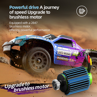 Voiture tout-terrain haute vitesse 4x4 à l'échelle 1:14 avec moteur brushless, radiocommandée 2,4 GHz, camionnette RC d'escalade tout-terrain avec lumières
