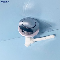 Botón redondo único para inodoro de plástico ABS cromado, botón de descarga de inodoro de 38mm y