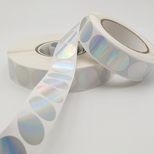 Hologram perak tahan lama dapat digunakan kembali tahan air warna Coding Round Dot label untuk mengatur persediaan - Product Image 1