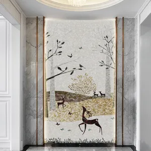<span class=keywords><strong>Azulejo</strong></span> de pared de pájaros, mosaico de nácar, patrón de mosaico mural, <span class=keywords><strong>azulejo</strong></span> de mosaico de concha para pared, chapa interior, ingeniero - Product Image 1