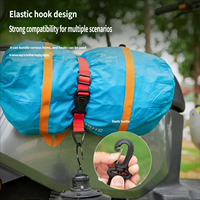 Sangle en nylon réglable avec mousqueton et boucle rapide pour sac à dos de camping et fixation de bagages