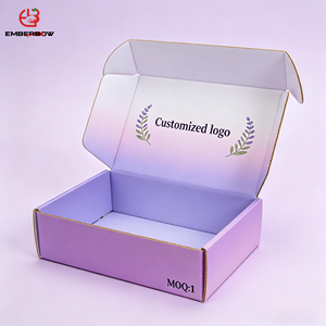 Eco Friendly Biodegradable Corrugated Mailer <b>Box</b> Portable Kraft Compostable Clothing Shipping <b>Box</b> With Custom Logo - Product Image 1