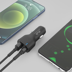 Miccell LED USB ที่ชาร์จในรถ Qc3.0 20W USB QC PD ที่ชาร์จในรถยน<span class=keywords><strong>ต</strong></span>์<span class=keywords><strong>ชาร์จ</strong></span>เร็วพร้อมสายเคเบิลบรรจุสำหรับ <span class=keywords><strong>iPhone</strong></span> <span class=keywords><strong>13</strong></span> <span class=keywords><strong>PRO</strong></span> <span class=keywords><strong>MAX</strong></span> - Product Image 6