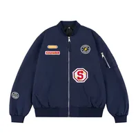 Veste bomber pour homme LAYENNE de haute qualité, veste d'hiver décontractée vintage, veste de baseball brodée pour homme