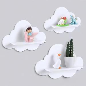 Étagère murale en forme de nuage pour la chambre d'enfant, présentoir de poupées, étagère décorative murale - Product Image 1
