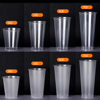 Gobelets à jus en plastique transparent à emporter 12oz 16oz 20oz écologique personnalisé Gobelets en plastique PP pour le café du thé au lait