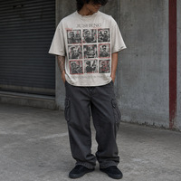 Nouveau T-shirt surdimensionné personnalisé avec imprimé graphique vieilli, style streetwear, vente en gros, impression avant et arrière, fabrication OEM, vêtements pour hommes