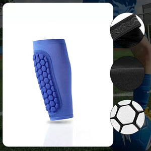 Manchon de compression pour mollet avec logo personnalisé, coussinets en nid d'abeille pour le football, <span class=keywords><strong>protège</strong></span>-tibias respirant pour le <span class=keywords><strong>ski</strong></span>, <span class=keywords><strong>protège</strong></span>-tibias de football pour enfants et adultes - Product Image 1