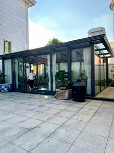 Verrière de luxe toutes saisons en aluminium et verre, jardin d'hiver isolé, <span class=keywords><strong>solarium</strong></span> pour <span class=keywords><strong>espace</strong></span> de vie extérieur - Product Image 2