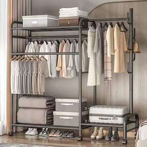 Percheros para colgar ropa de dormitorio de <span class=keywords><strong>metal</strong></span> de pie portátiles duraderos de alta calidad personalizados al por mayor - Product Image 1