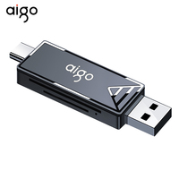 Lecteur de cartes SD TF USB C portable 2 en 1, adaptateur de carte mémoire à double connecteur Type-C USB-A pour ordinateur portable, smartphone, caméra de chasse