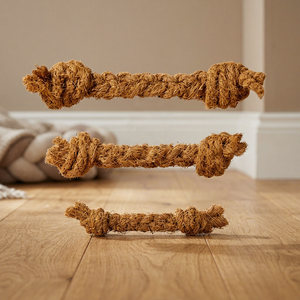 CocoBone - Juguete Masticable para Perros de Madera Natural de Vietnam, Alta Calidad, Estilo Lujoso y Divertido, para Uso en Interiores y Exteriores, 3 Tamaños - Product Image 1