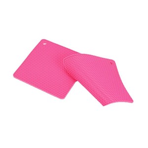 Silicone Honeycomb Heat Insulation Mat Square Rose Red Kitchen Pot Pan Placemat Anti Scalding Coaster Household Use - Product Image 1