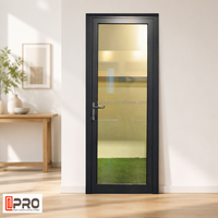 Porte d'entrée en aluminium à double battant personnalisée, profilés en aluminium pour fenêtres et portes, porte en aluminium à charnières