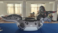 Nouveau design BeiLe, tube géant gonflable en PVC souple avec sifflet, Triceratops, en vente