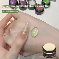 Gel pour ongles à paillettes fines 7 couleurs personnalisées Orange Silver Glitter Gel Line pour ongles