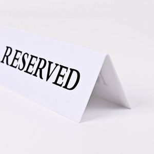 Acrylic Inverted Triangle <b>Table</b> <b>Card</b> Customization for Hotel & Restaurant Reservations Model TY-003 Desktop Display Rack - Product Image 3