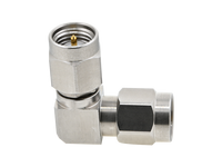 Conector Coaxial SMA-JWJG SMA Macho a SMA Macho Recto/Angular de 50 ohmios, Adaptador RF de Alta Frecuencia de 18 GHz, Acero Inoxidable